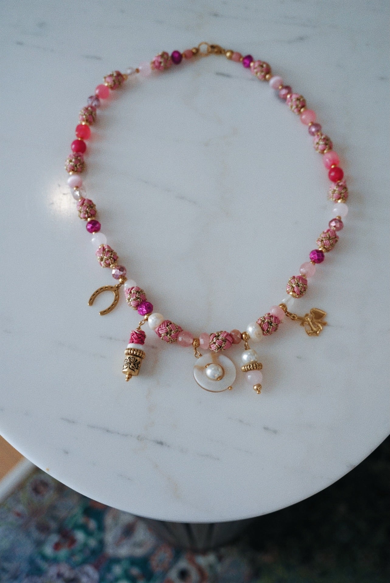 Petals & Pearls Charm Necklace