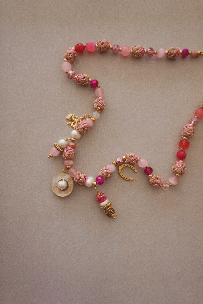 Petals & Pearls Charm Necklace