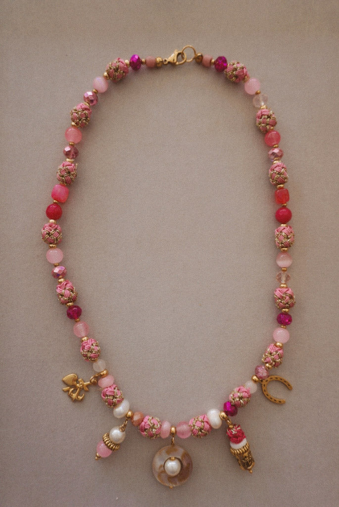 Petals & Pearls Charm Necklace
