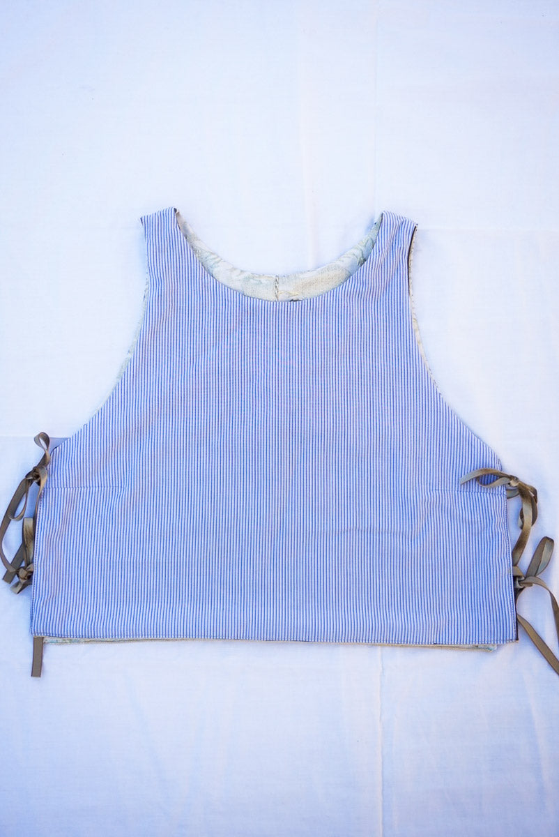 Reversible Side Tie Top Green & Blue