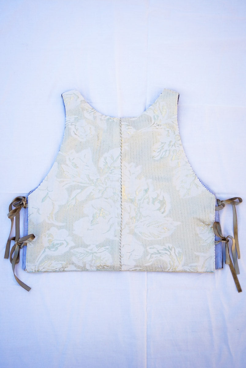 Reversible Side Tie Top Green & Blue