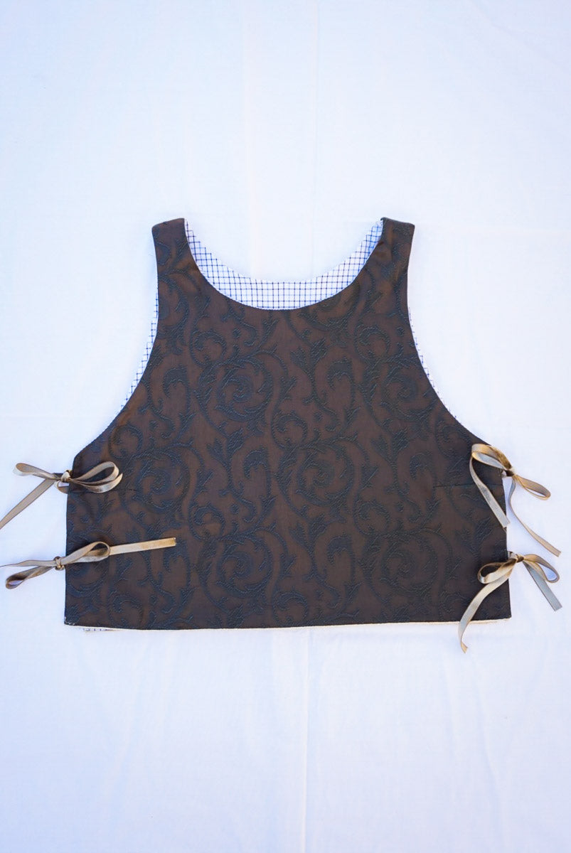 Reversible Side Tie Top Green & Blue