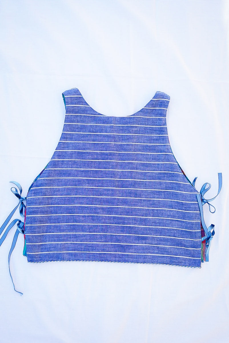 Reversible Side Tie Top Stripes & Squares
