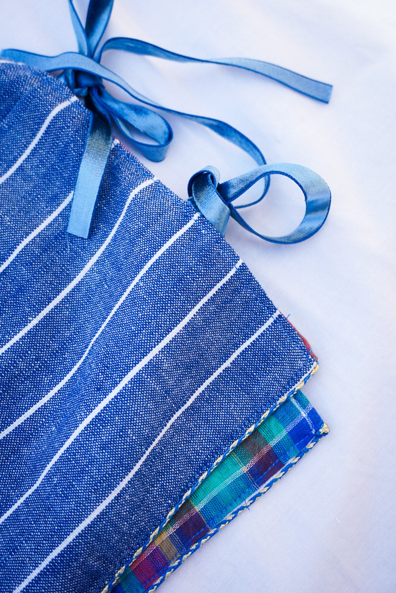 Reversible Side Tie Top Stripes & Squares