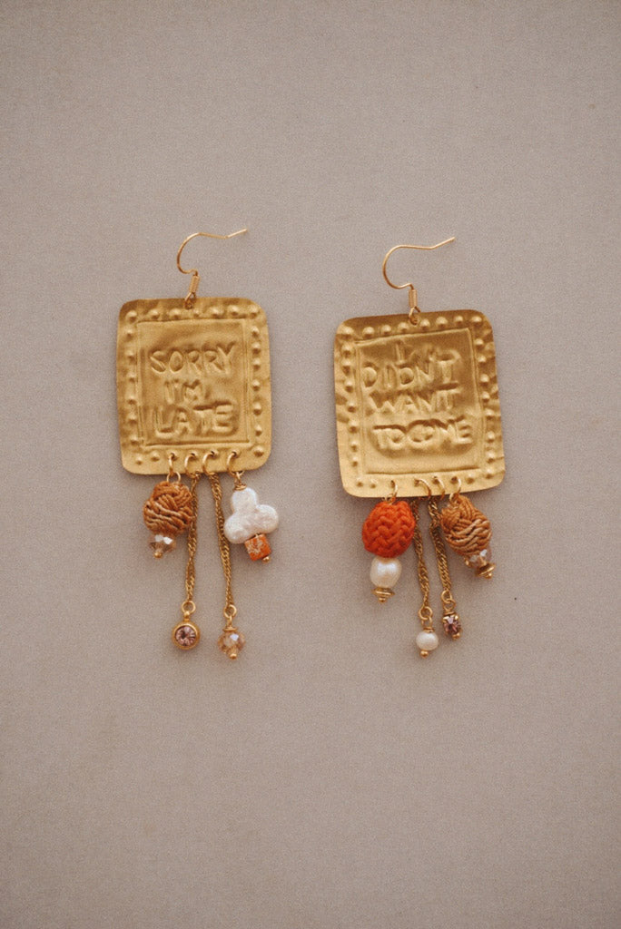 Sorry I'm Late Earrings
