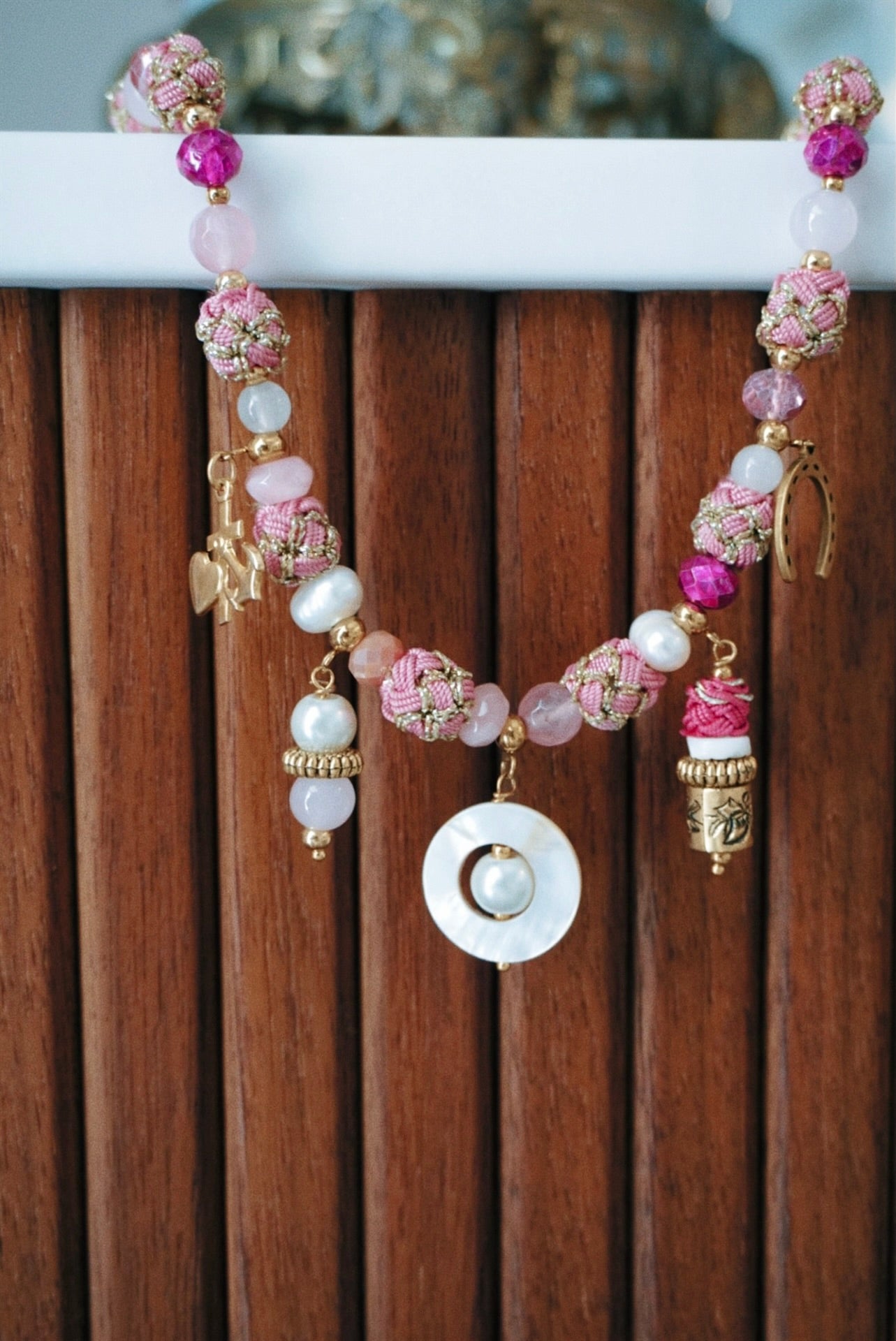 Petals & Pearls Charm Necklace