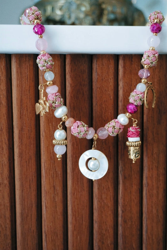 Petals & Pearls Charm Necklace
