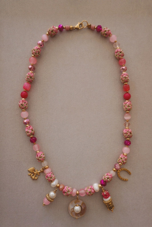 Petals & Pearls Charm Necklace