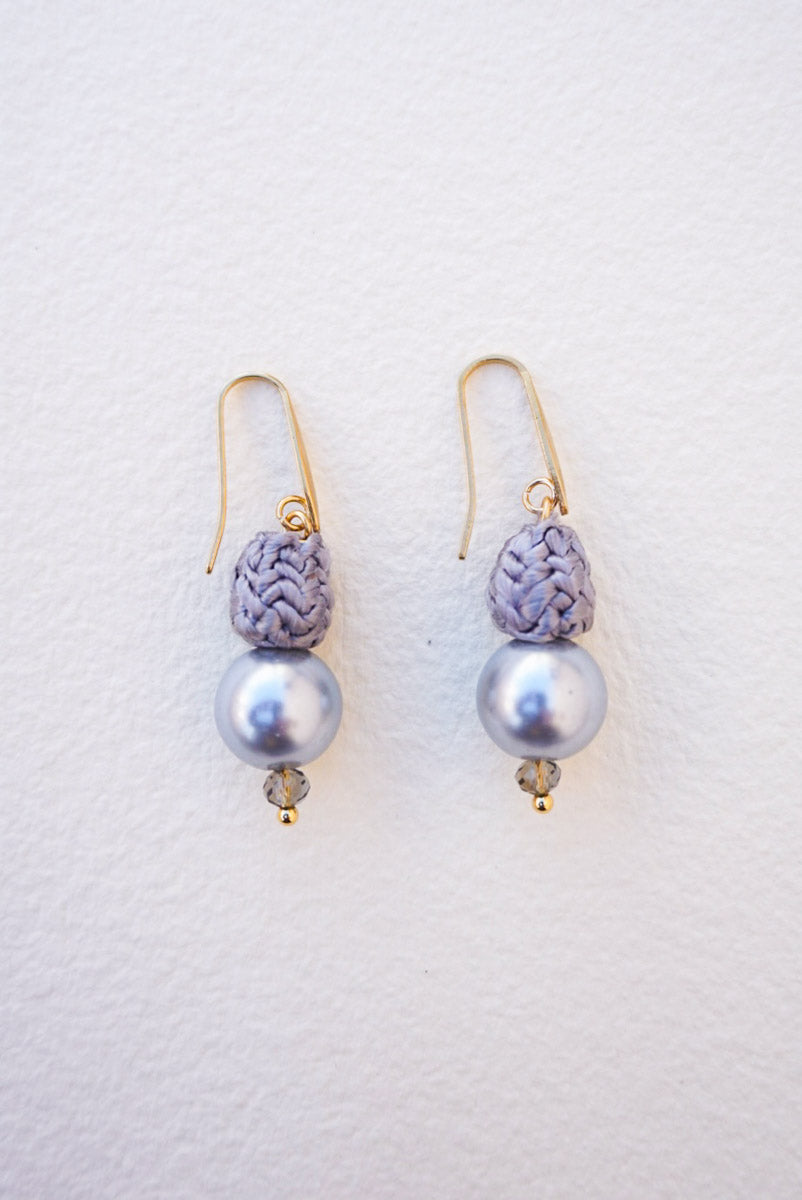 Grey Pearl Drops Earrings