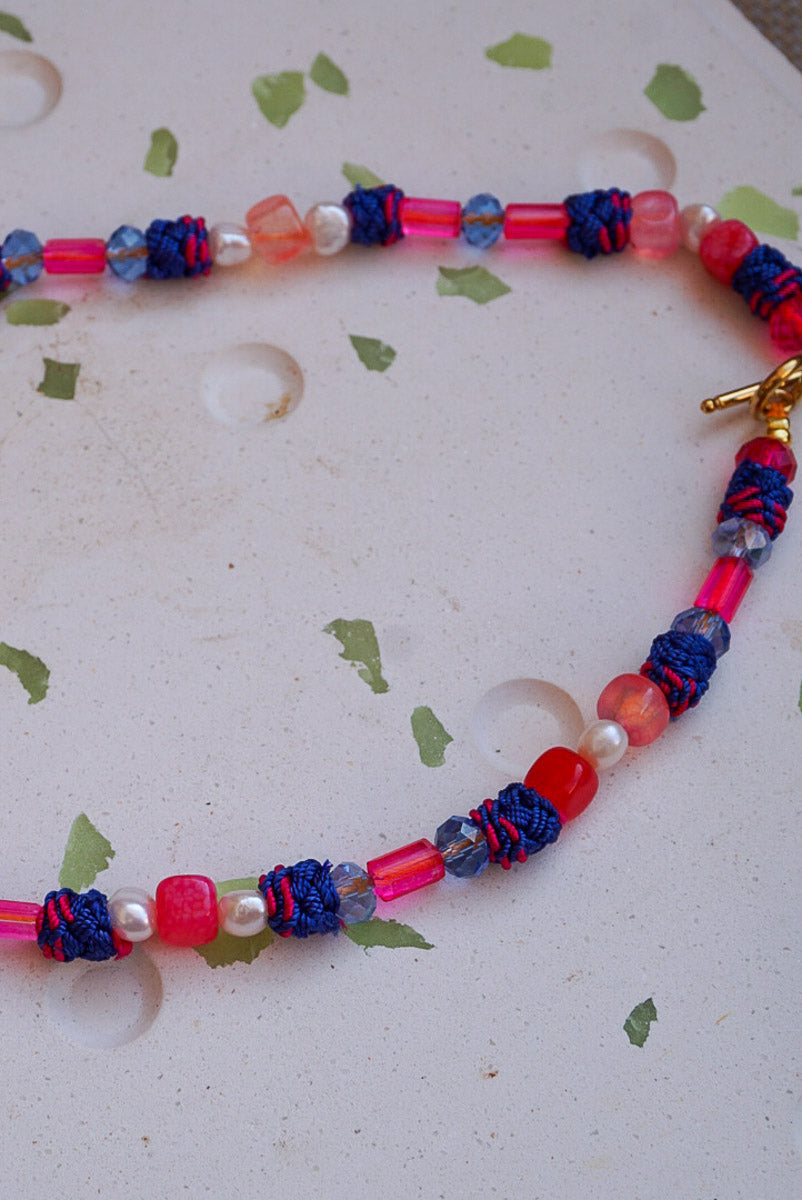Blue & Pink Necklace