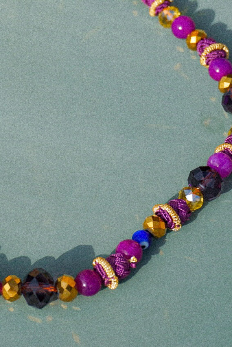 Purple and Gold Necklace